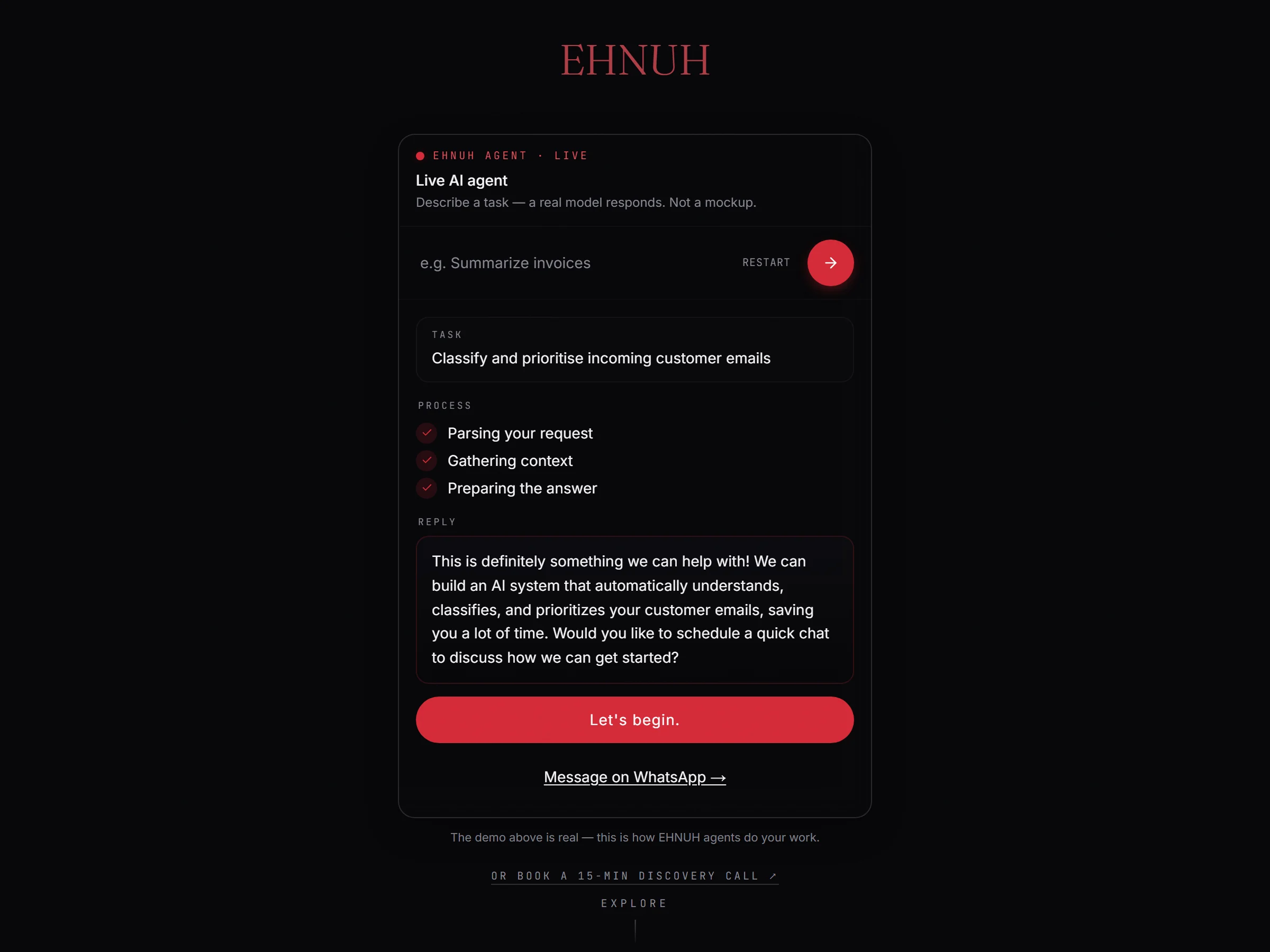 Live Agent System